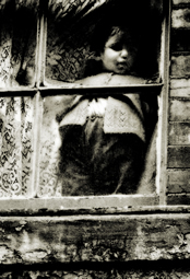 Girl at Window, E2 (1962) by John Claridge
